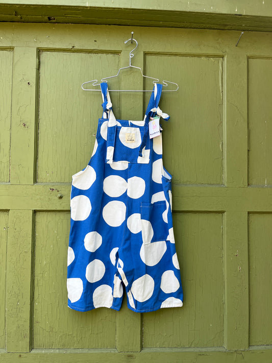 Large - "Polka Dot" Ikea textiles Adult Dungaree Shorts