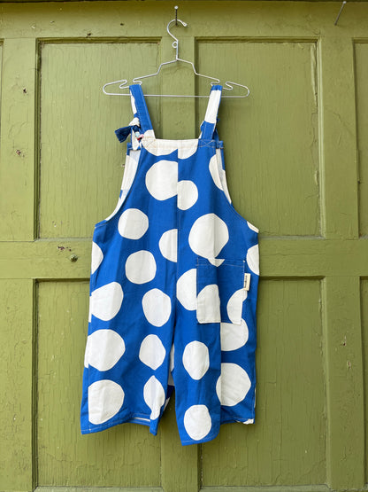Large - "Polka Dot" Ikea textiles Adult Dungaree Shorts