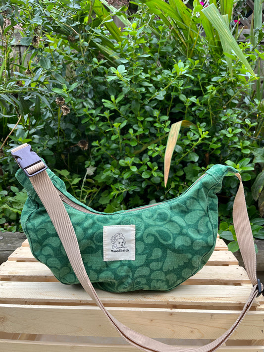 "Evergreen" Sidekick Crescent Bag