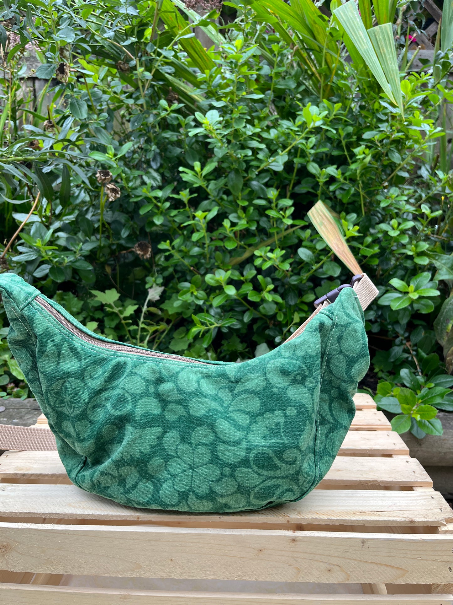 "Evergreen" Sidekick Crescent Bag