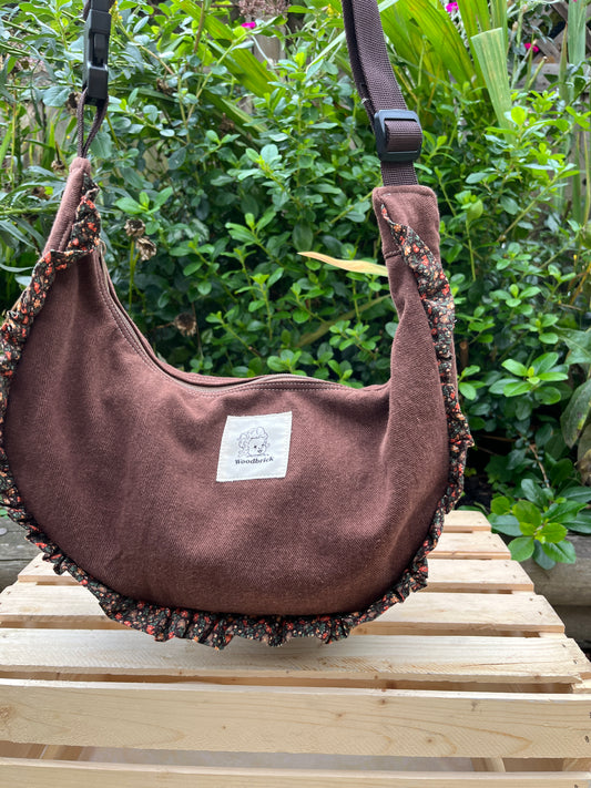 "How now brown cow" Classic Crescent Bag