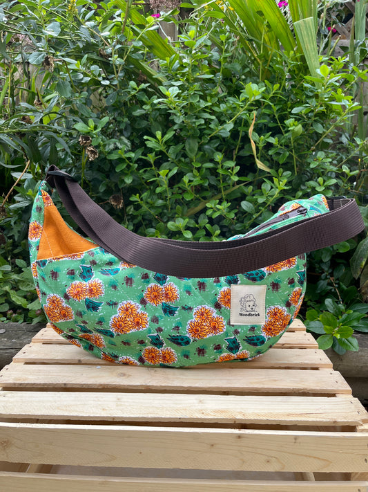 "Sunflower" Pocket Crescent Bag