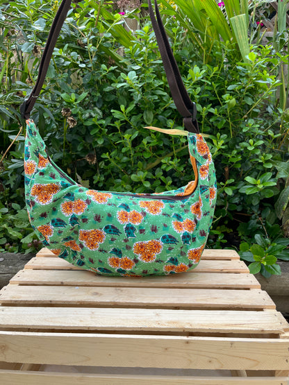 "Sunflower" Pocket Crescent Bag