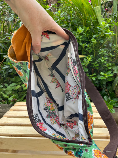 "Sunflower" Pocket Crescent Bag