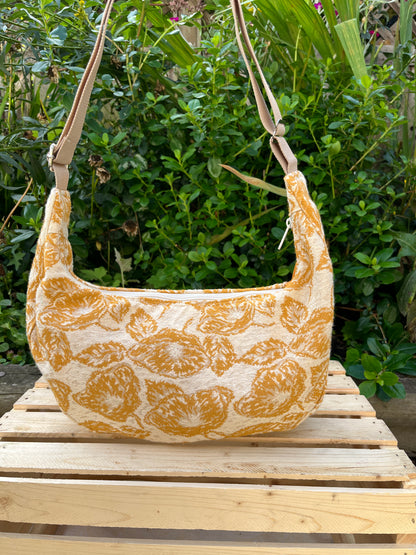 "Golden Harvest" Pocket Crescent Bag