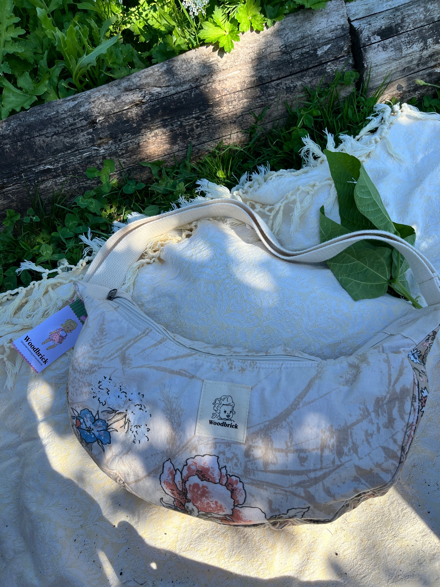 "Driftwood" Upcycled Classic Crescent Bag