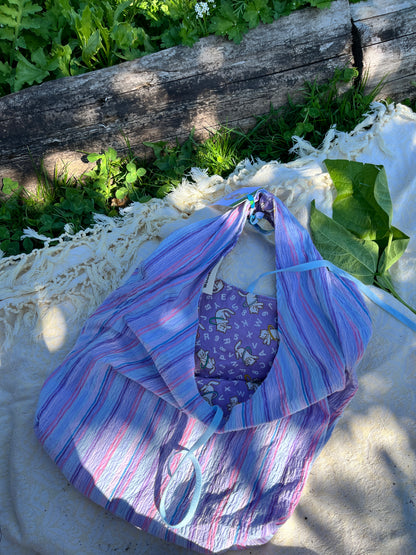 "Cat in the Shade" Slouchy Tote - Small
