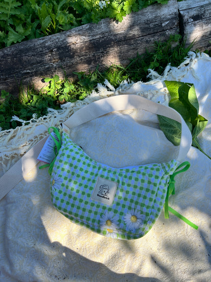 "Daisy Gingham" Lil’ Shoulder Bag with Bows