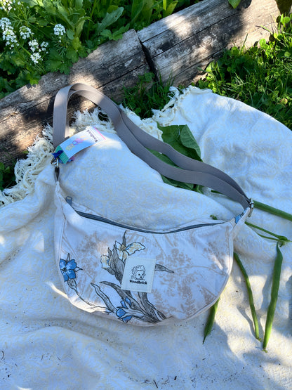"Driftwood" Upcycled Sidekick Crescent Bag