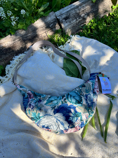 "Evening Shadows" Upcycled Sidekick Crescent Bag