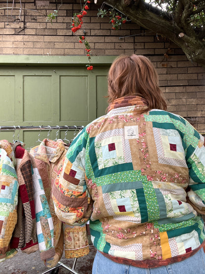 "Cornucopia"  Quilt Coat - Large