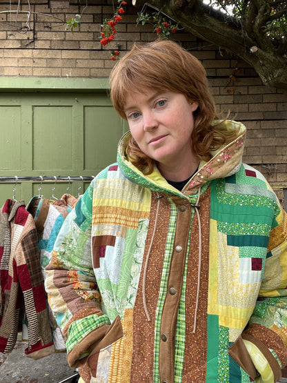 "Cornucopia" Quilt Coat  - XL