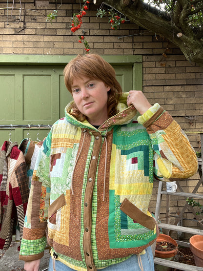 "Cornucopia" Quilt Coat  - XL