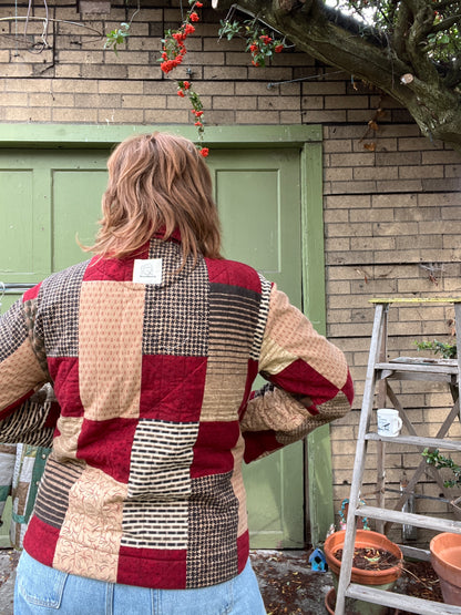 "Fireside" Quilt Coat - Medium
