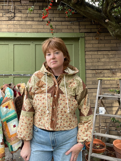 "Brown Butter" Quilt Coat - Medium