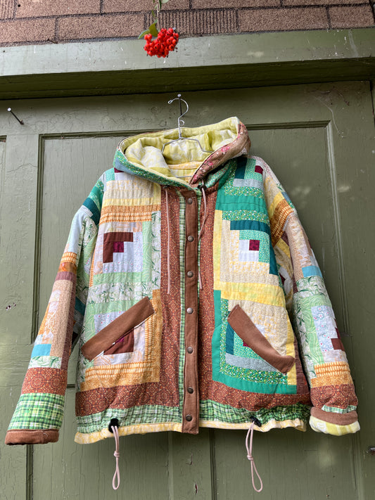 "Cornucopia" Quilt Coat  - XL