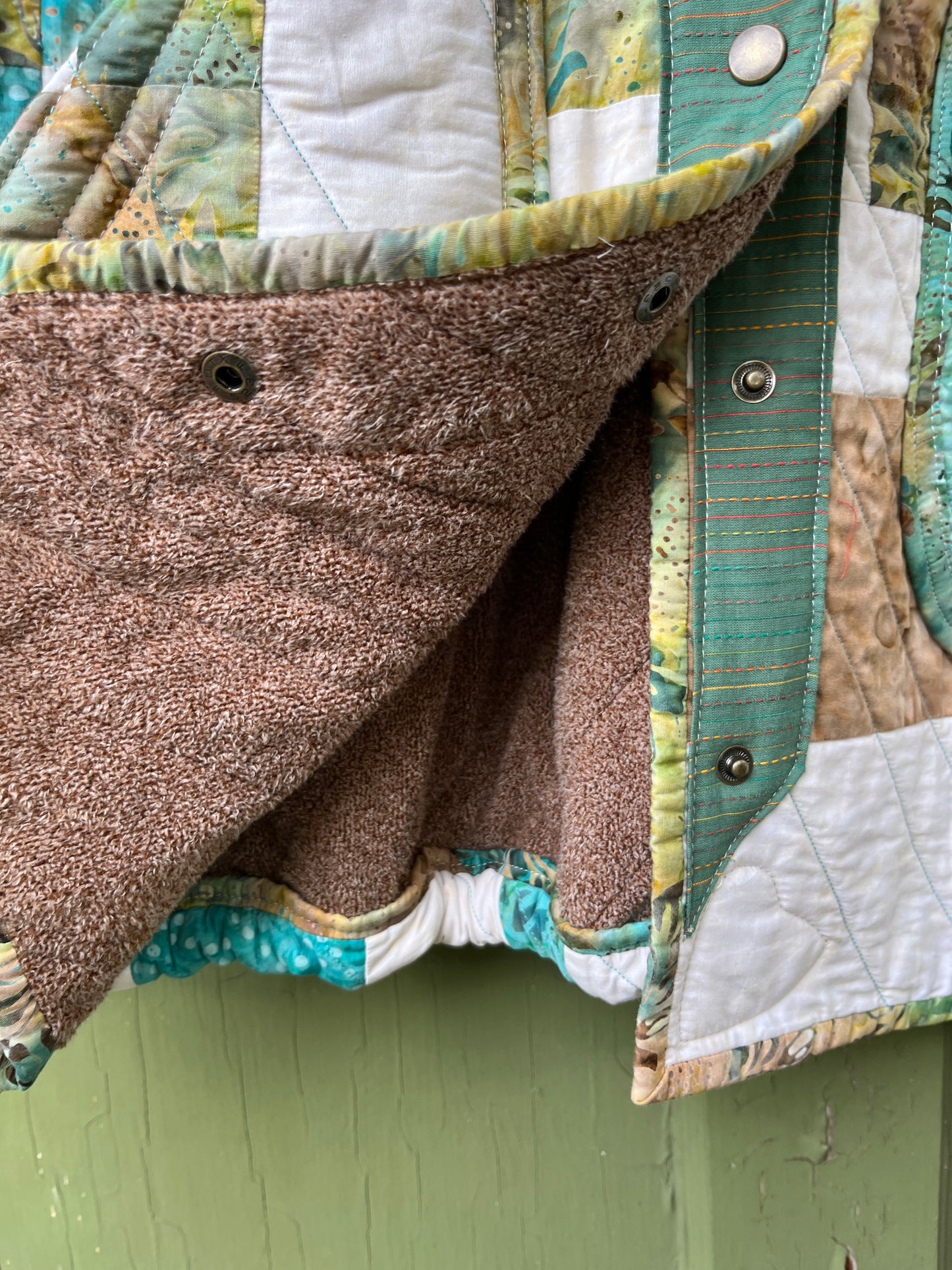 "Blue Sky Batik" Quilt Coat - Large