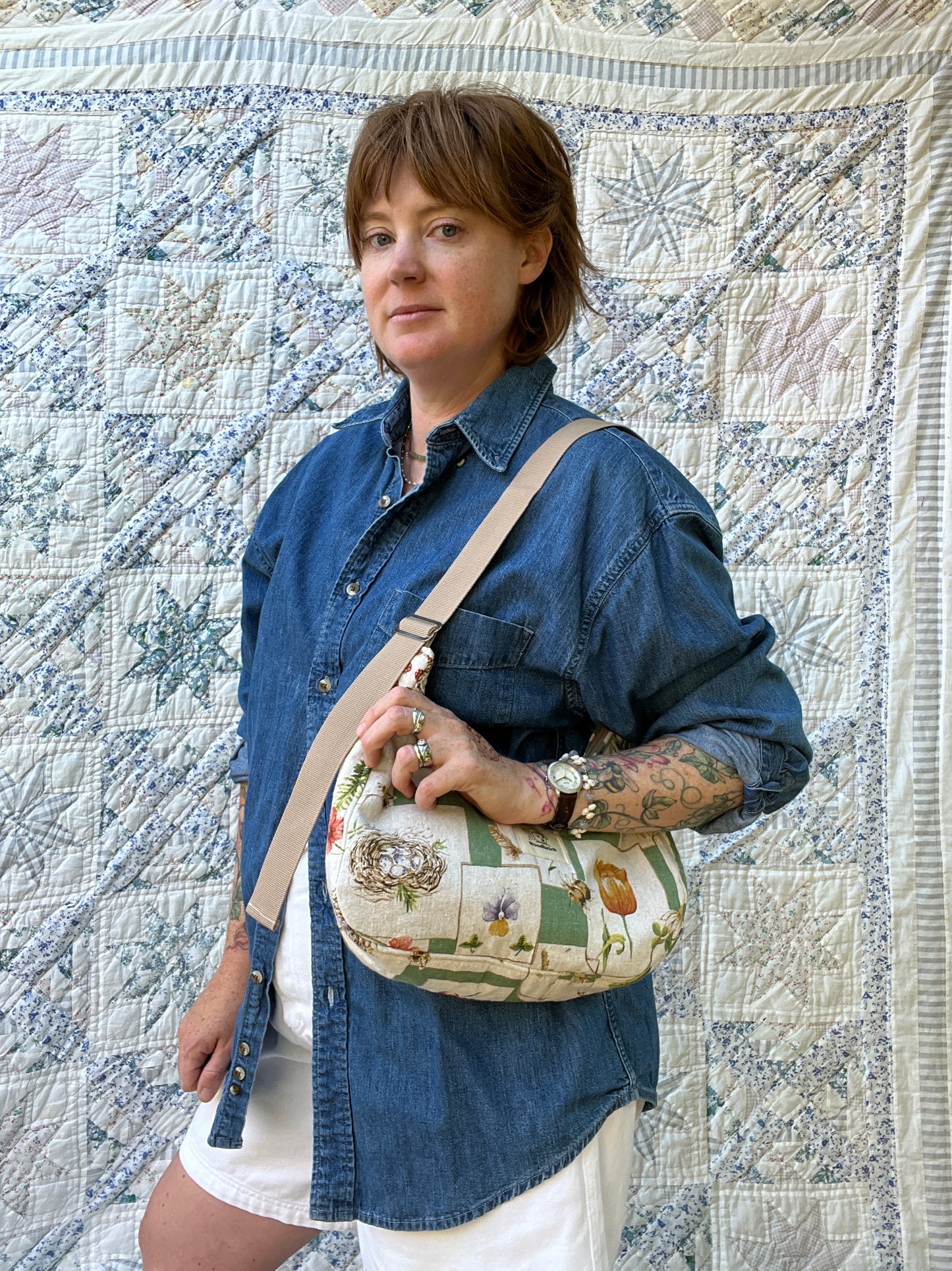 "Flora and Fauna" Big Shoulder Bag