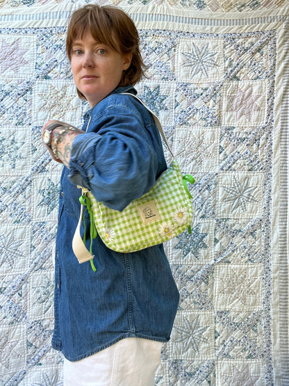 "Daisy Gingham" Lil’ Shoulder Bag with Bows
