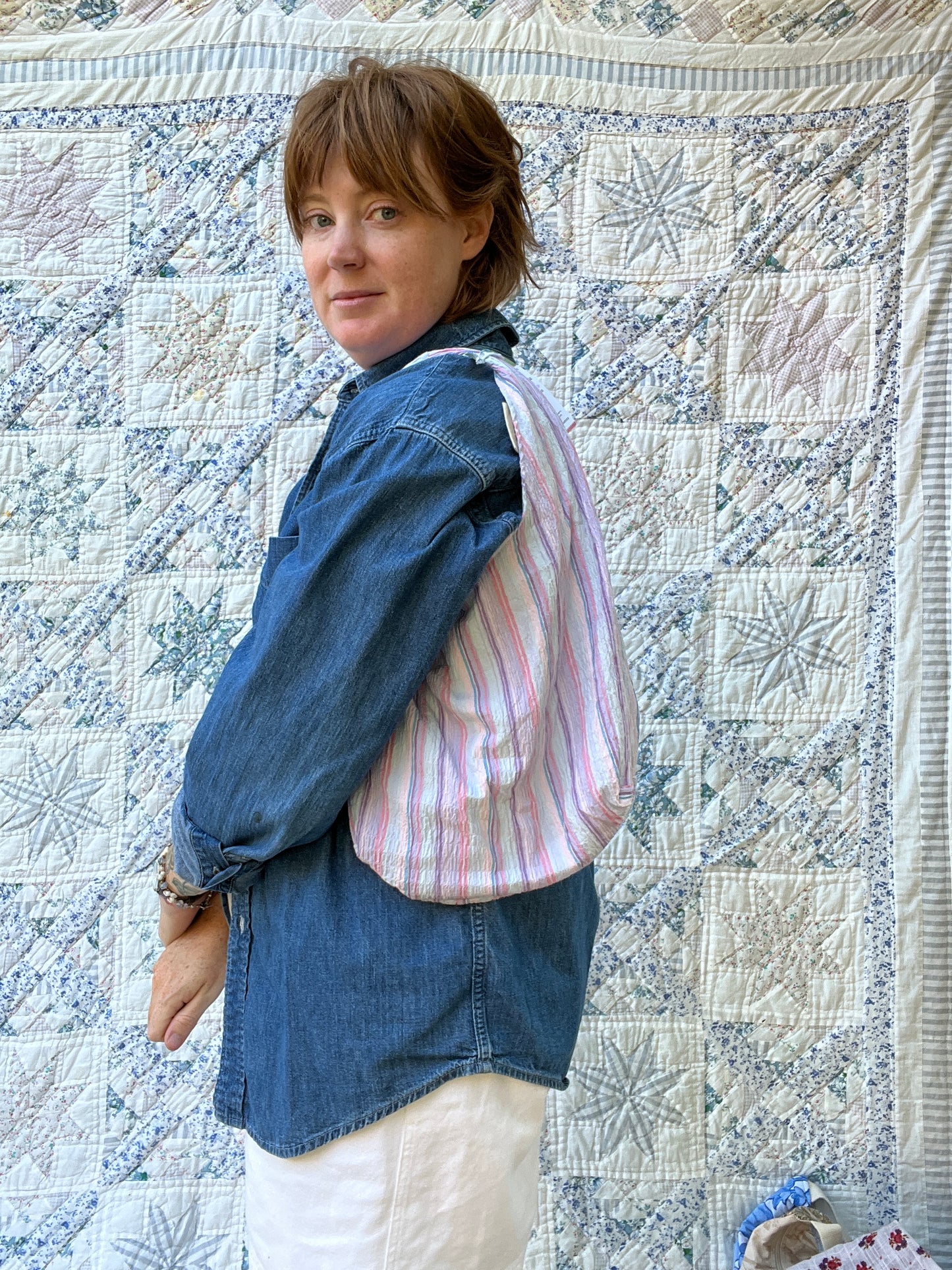 "Cat in the Shade" Slouchy Tote - Small
