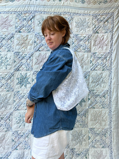 "Simplicity of Lace" Slouchy Lace Tote Bags - Small