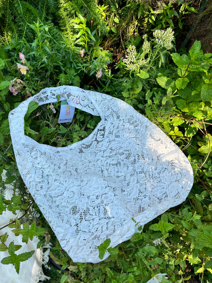 "Simplicity of Lace" Slouchy Lace Tote - Large