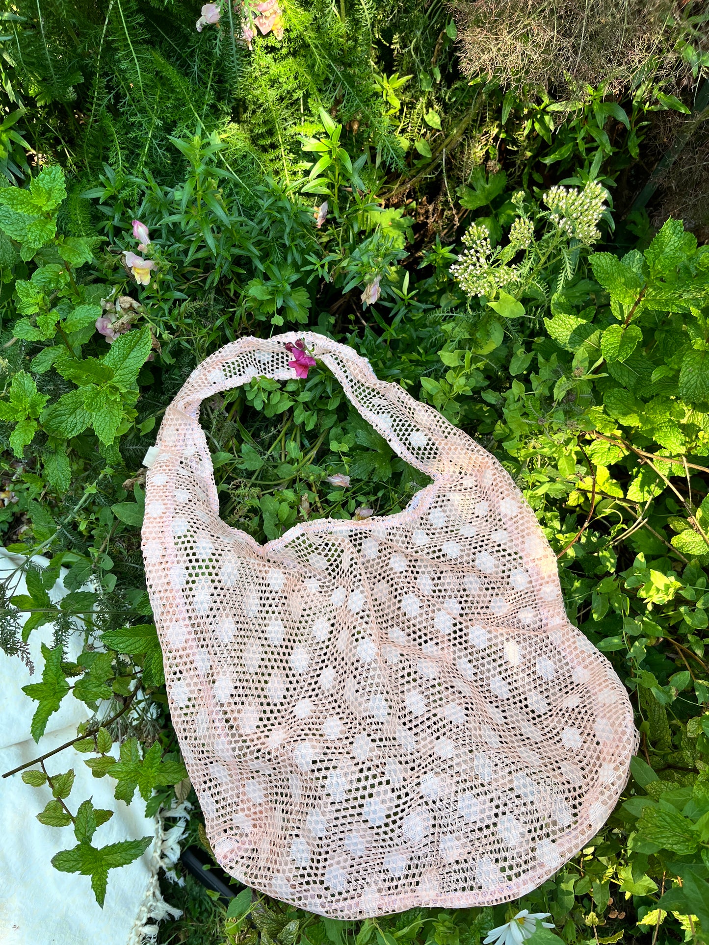 "Simplicity of Lace" Slouchy Lace Tote - Large