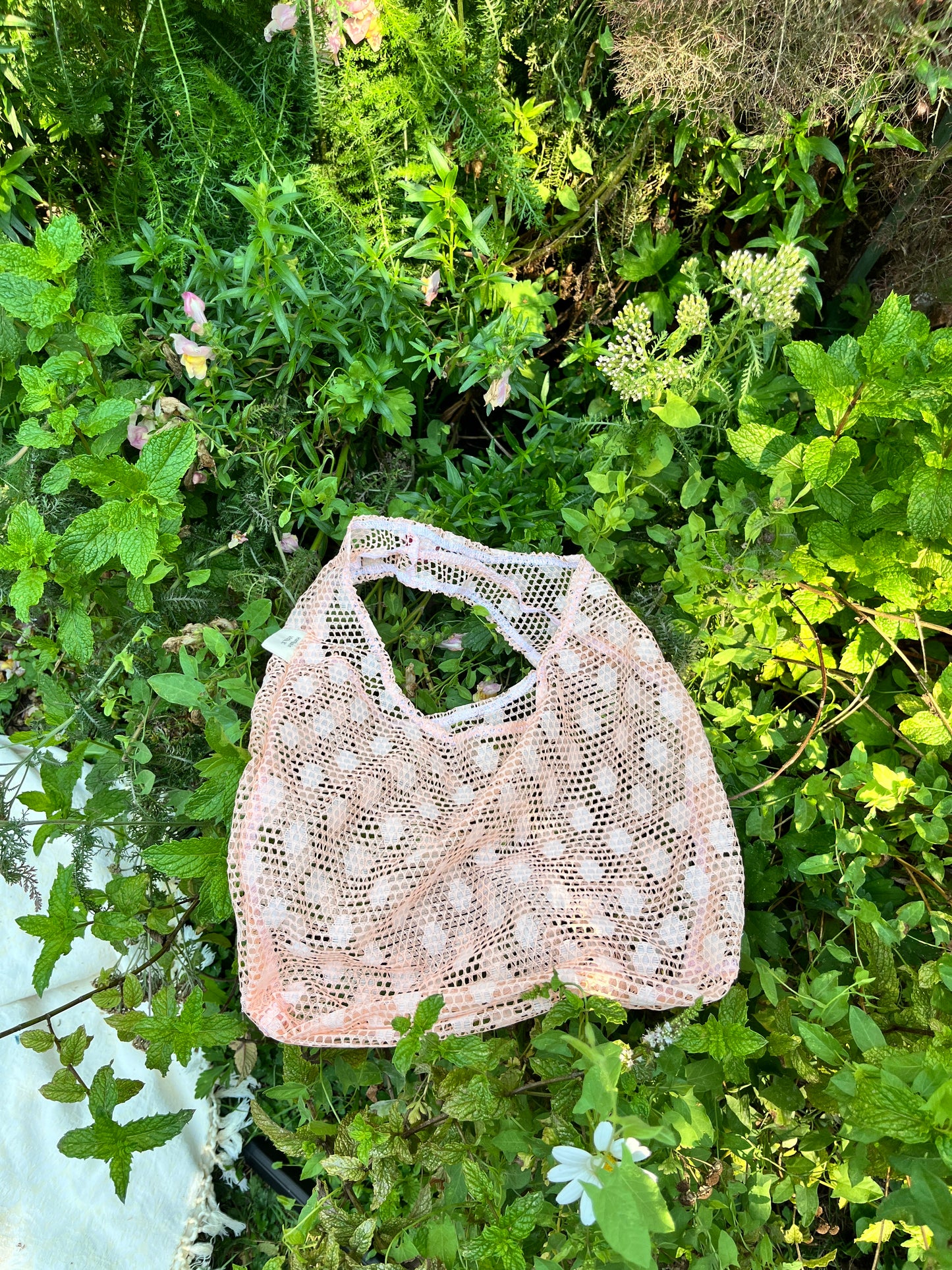 "Simplicity of Lace" Slouchy Lace Tote Bags - Small