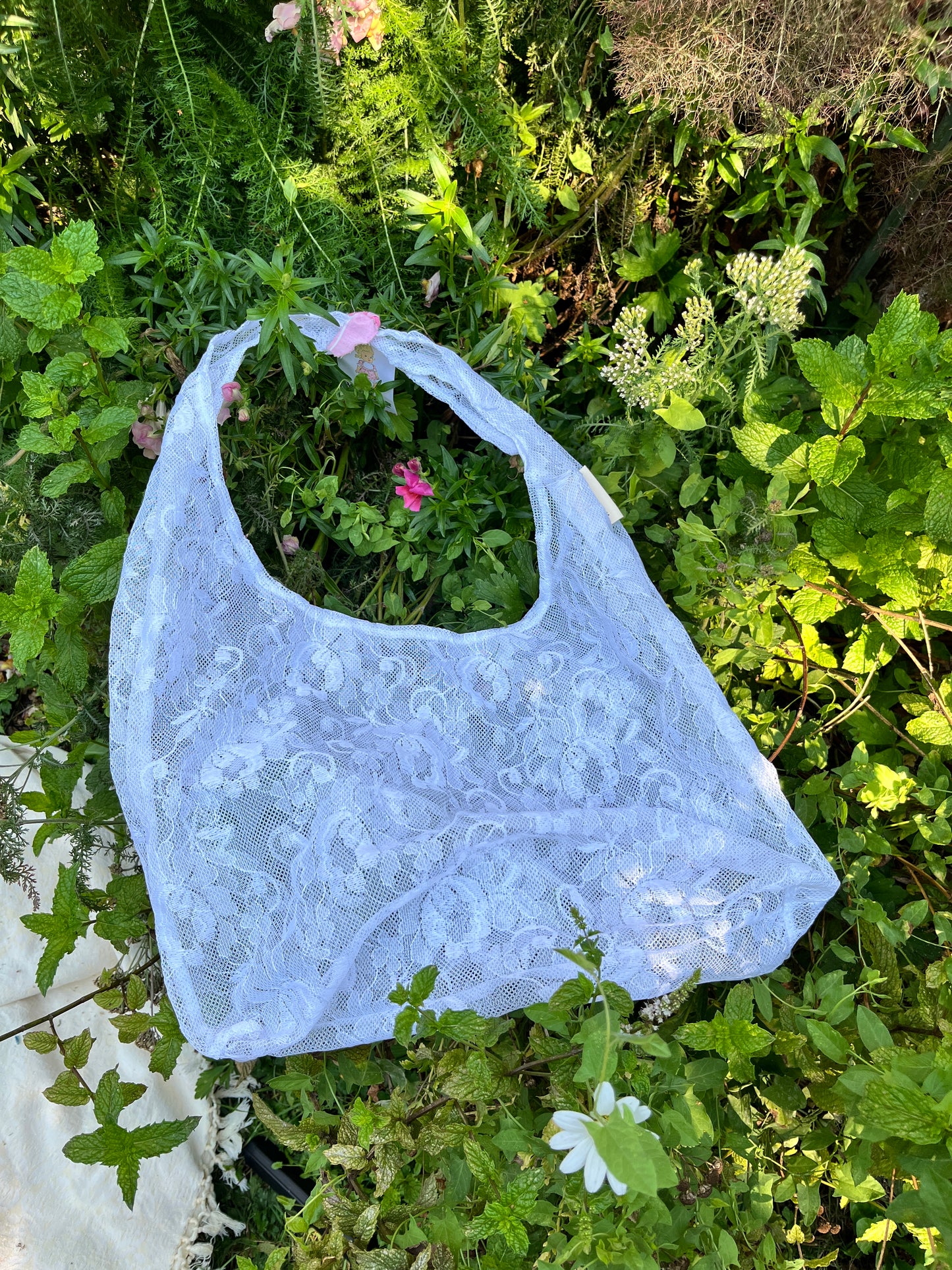 "Simplicity of Lace" Slouchy Lace Tote - Large