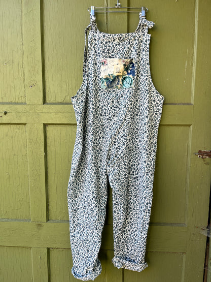 "Tide Pool" Adult Dungarees - 2X