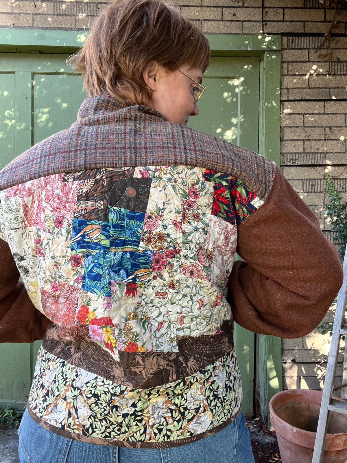 "Kangaroo Paw" Upcycled Quilt Coat - M/L