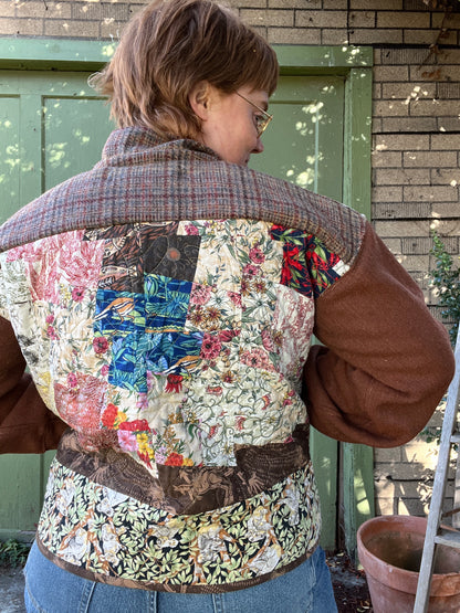 "Kangaroo Paw" Upcycled Quilt Coat - M/L