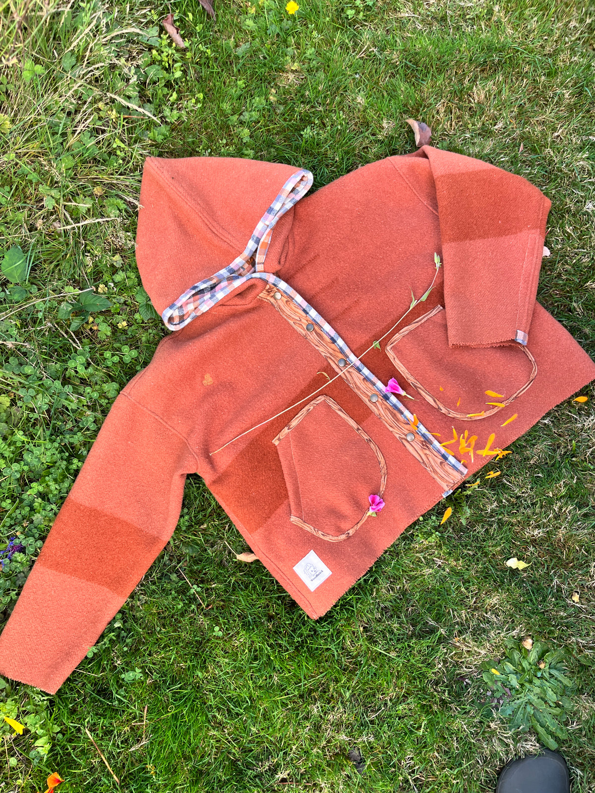 "Rusted Riding Hood" Upcycled Quilt Coat - L/XL