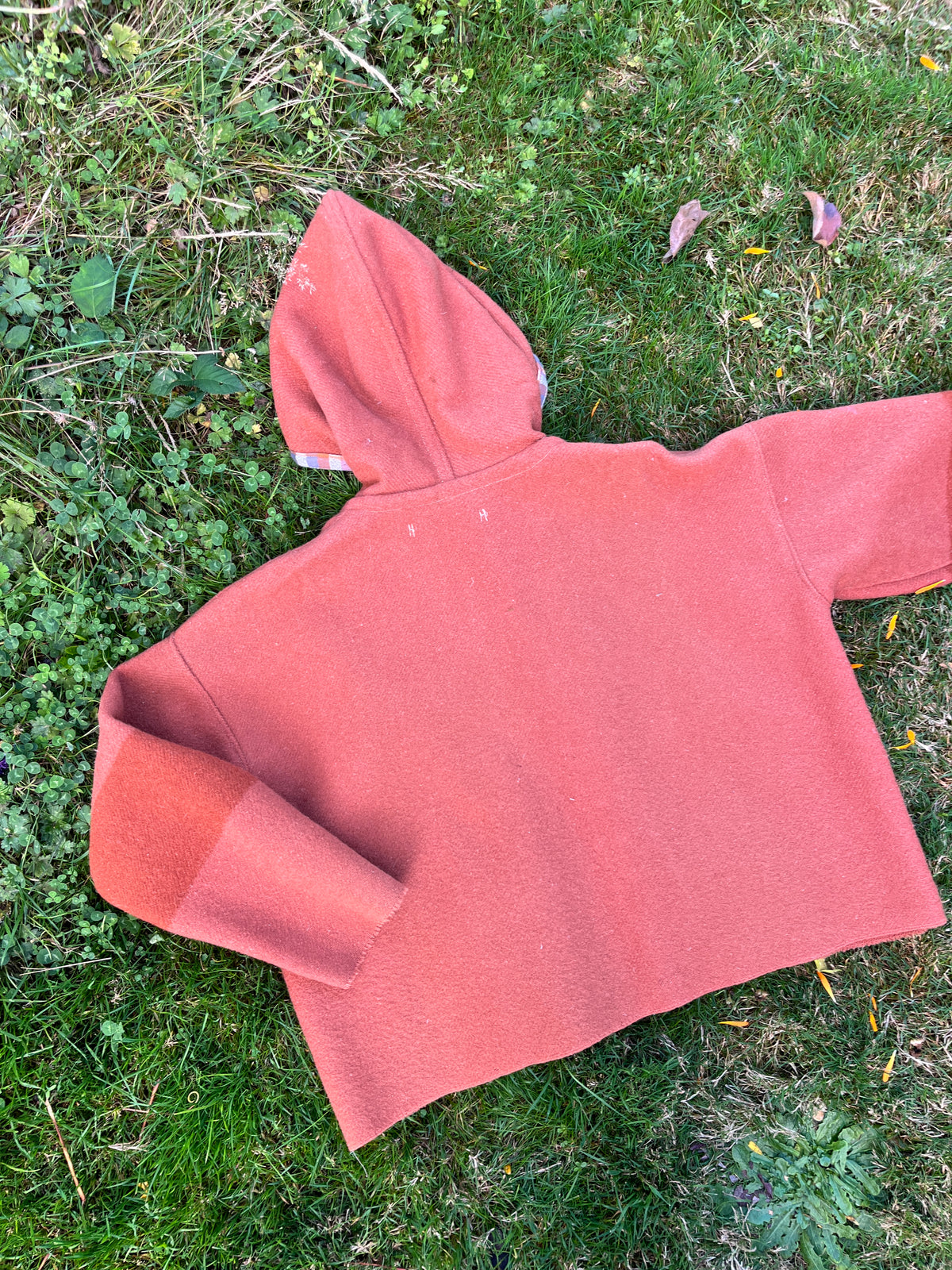 "Rusted Riding Hood" Upcycled Quilt Coat - L/XL