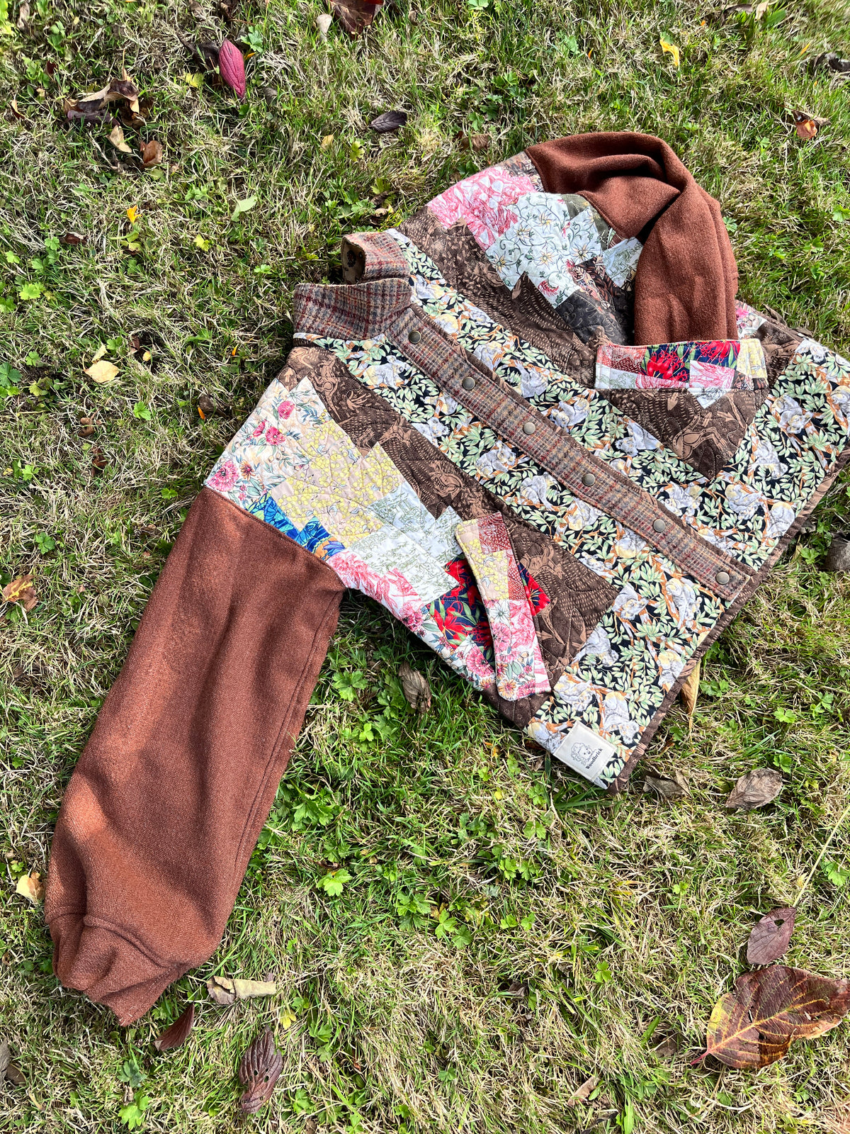 "Kangaroo Paw" Upcycled Quilt Coat - M/L