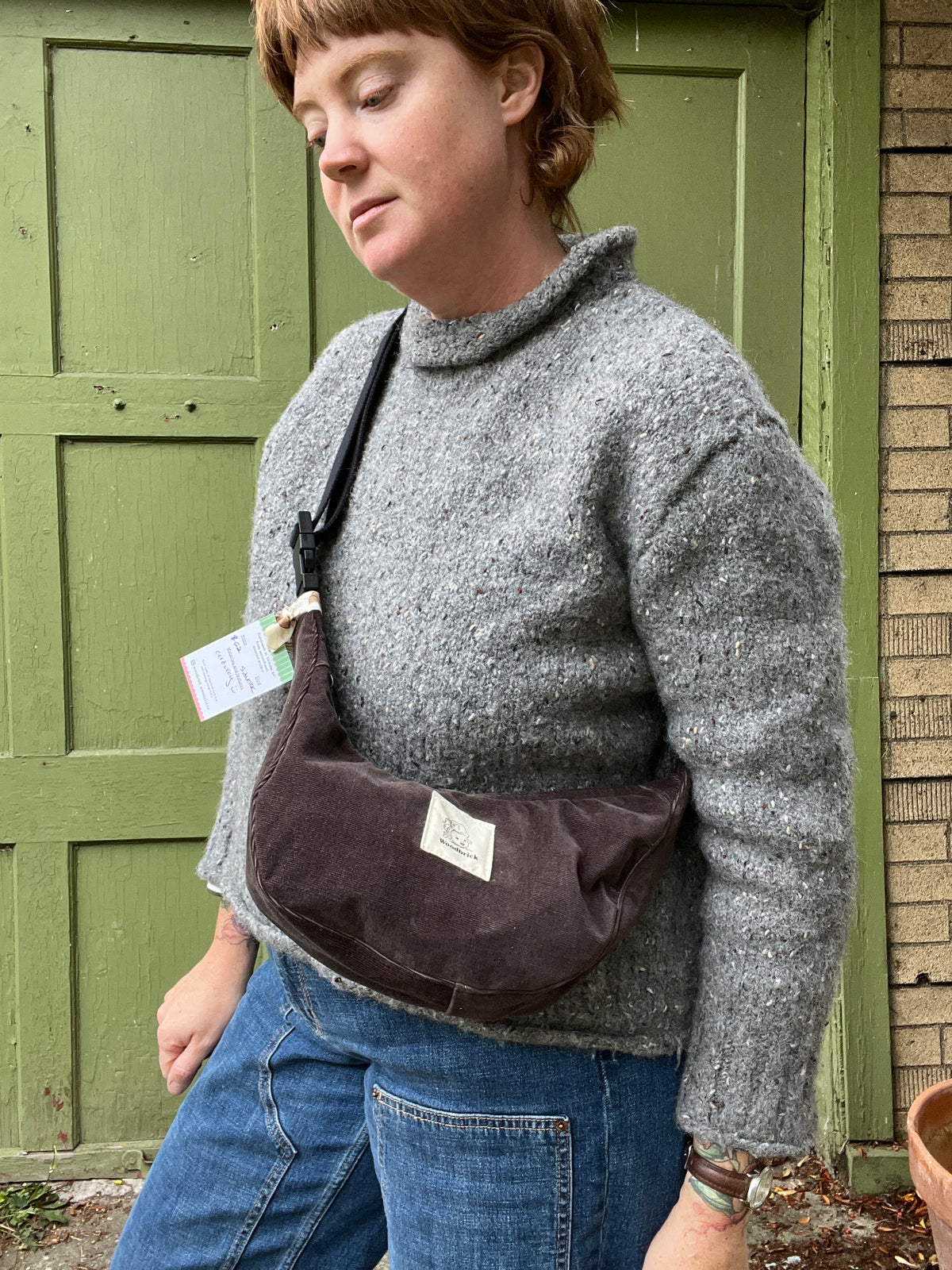 "Chestnut" Sidekick Crescent Bag
