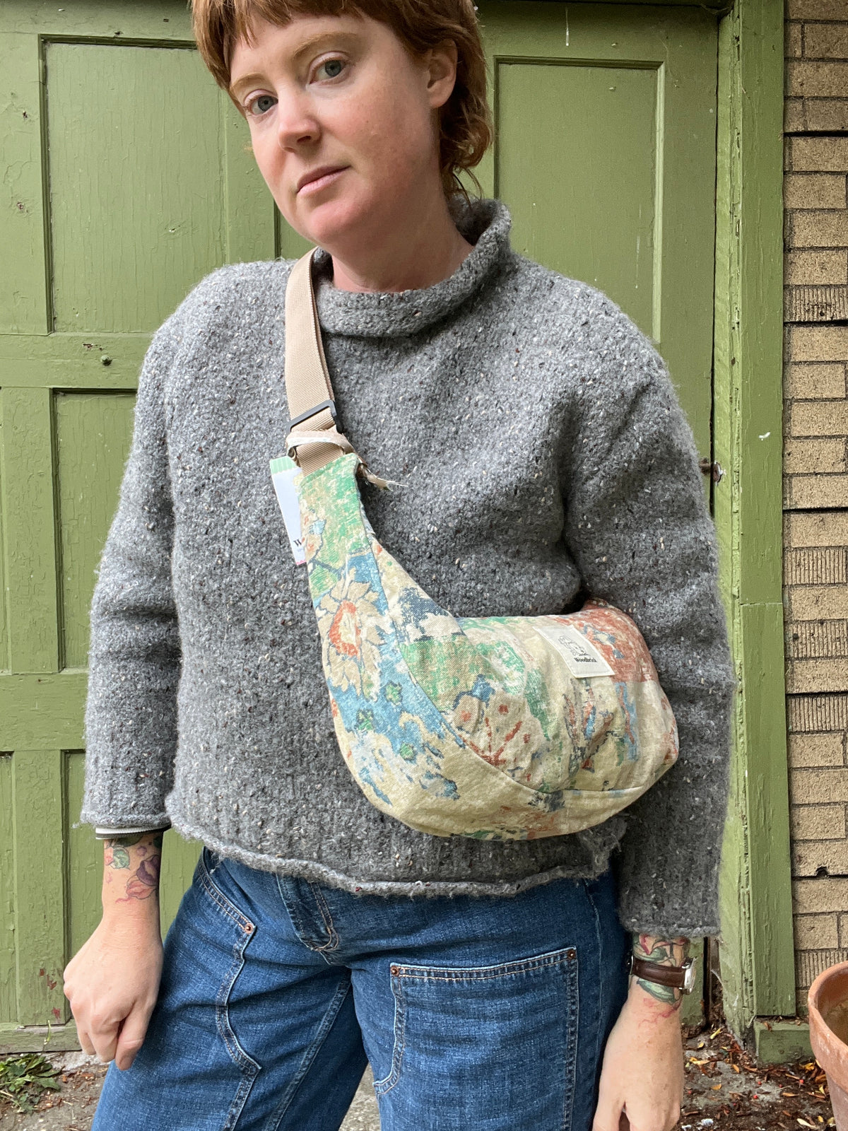 "Rusted" Upcycled Classic Crescent Bag