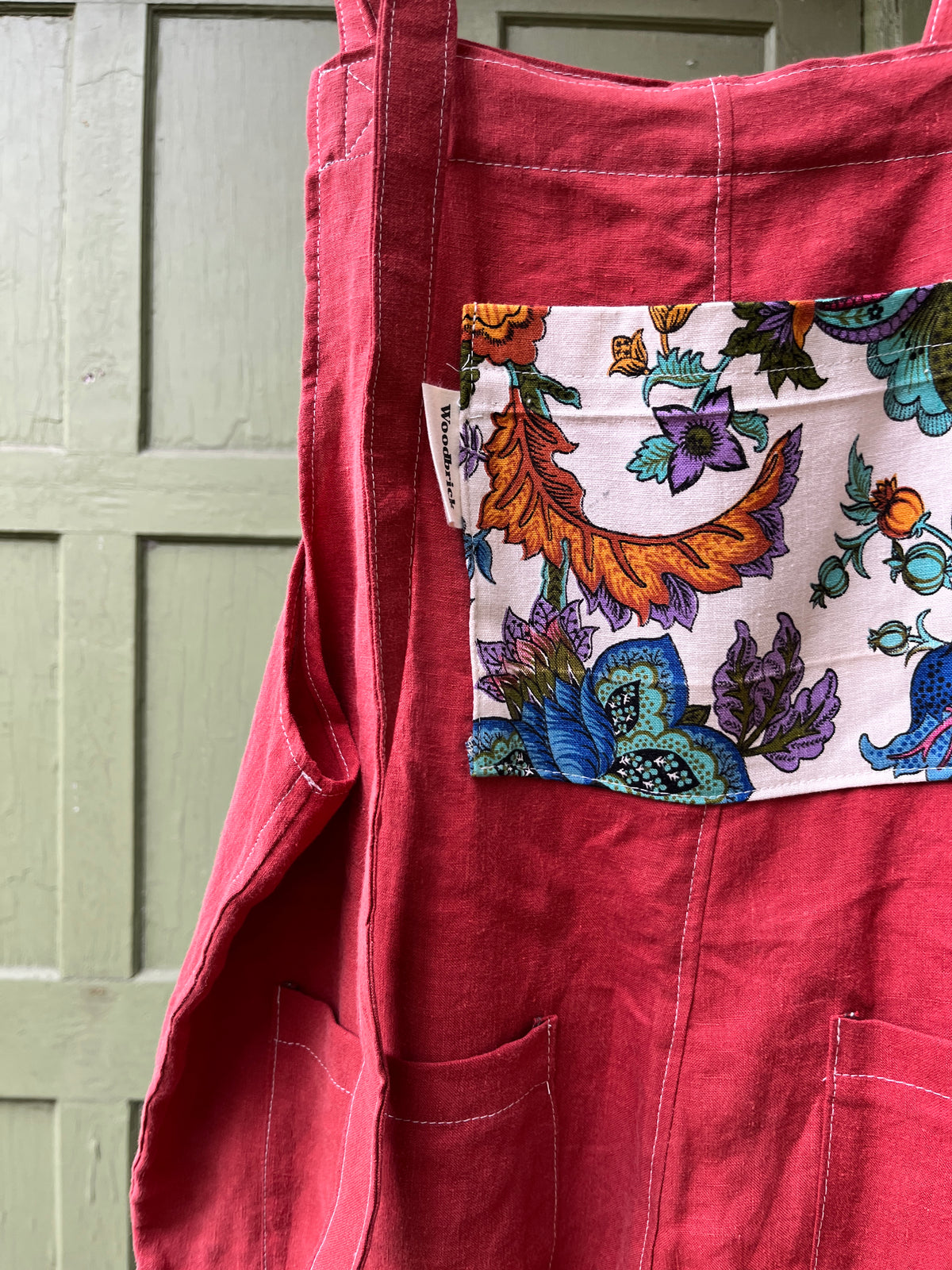 "Rust" Linen Dungarees - M