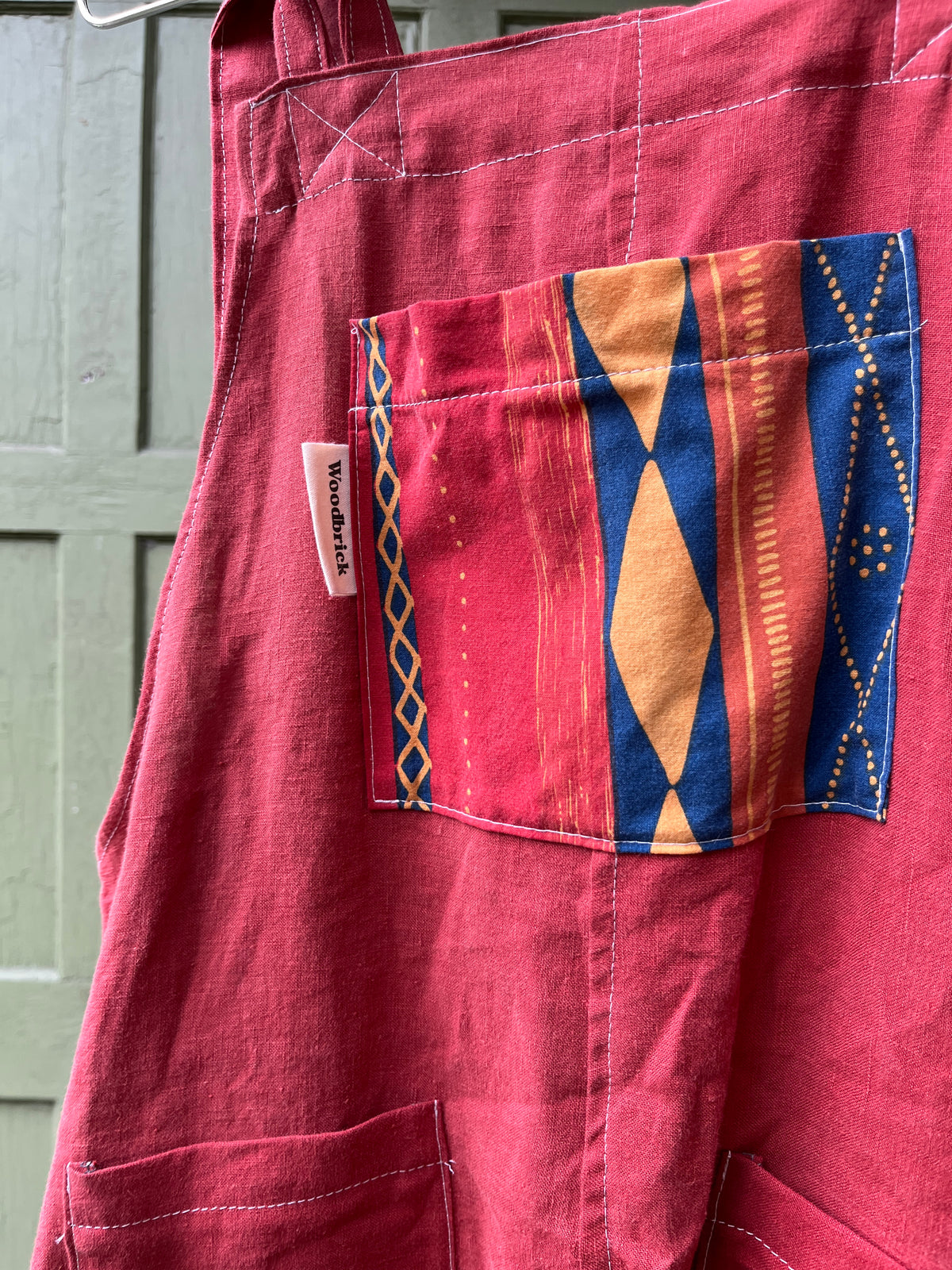 "Rust" Linen Dungarees - S