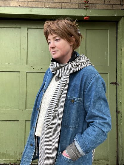 Long Scarf -  Merino and Silk Scarf