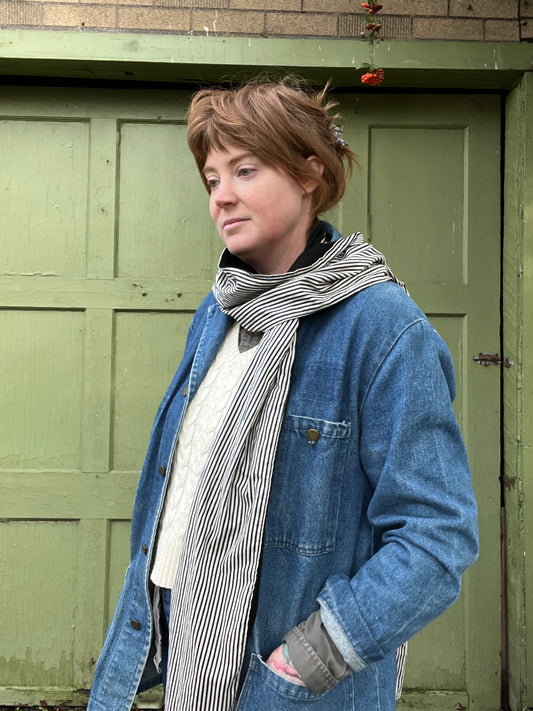 Long Scarf -  Merino and Silk Scarf