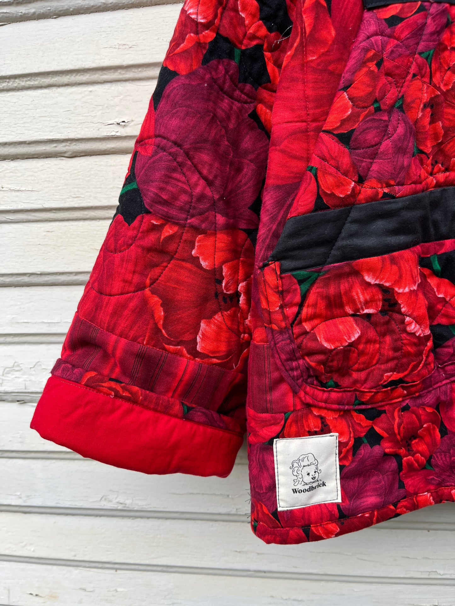 "To Grandmother's House" Hooded Quilt Coat - XL