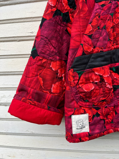 "To Grandmother's House" Hooded Quilt Coat - XL