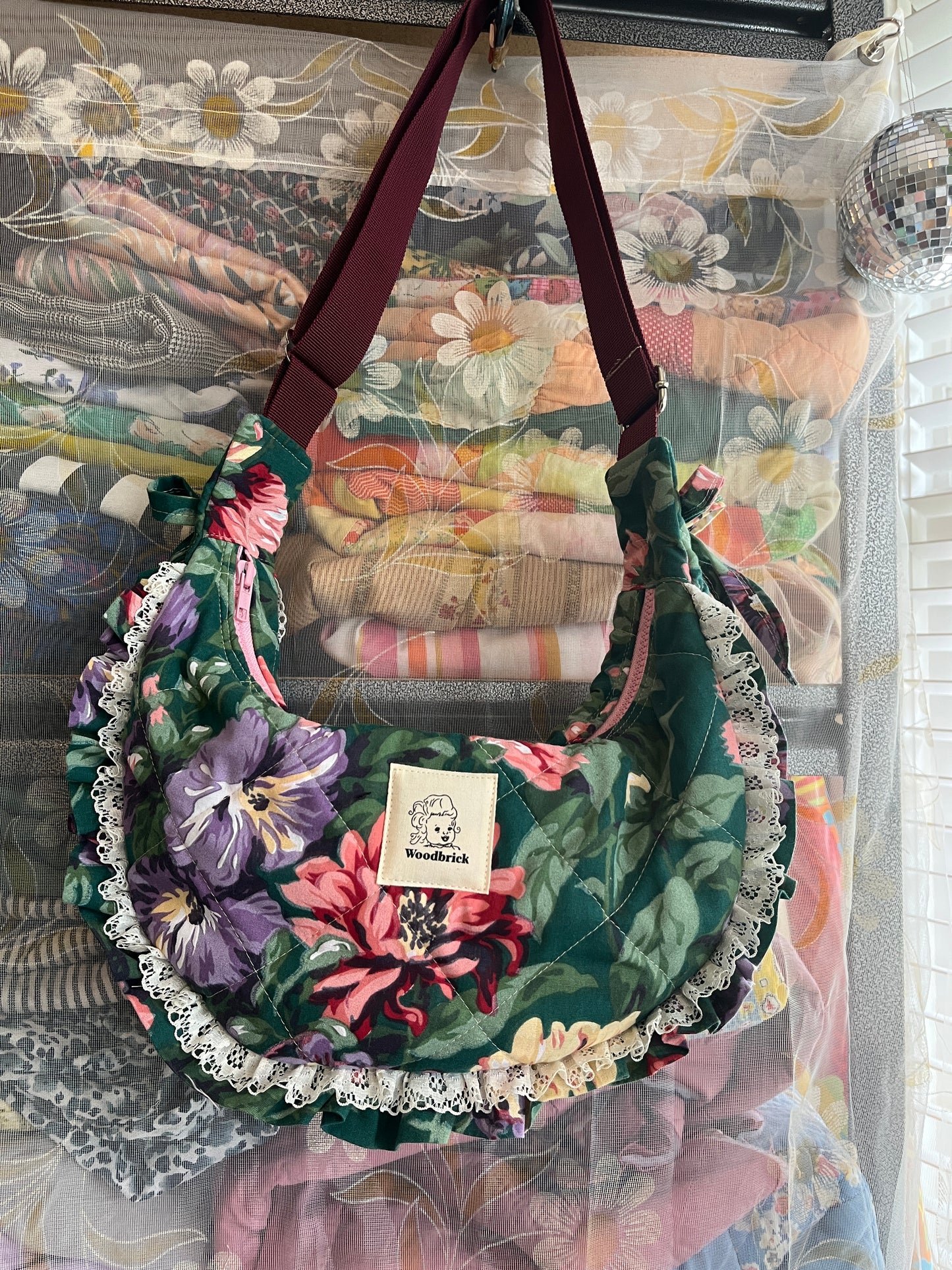 "Greening Up" Classic Crescent Bag