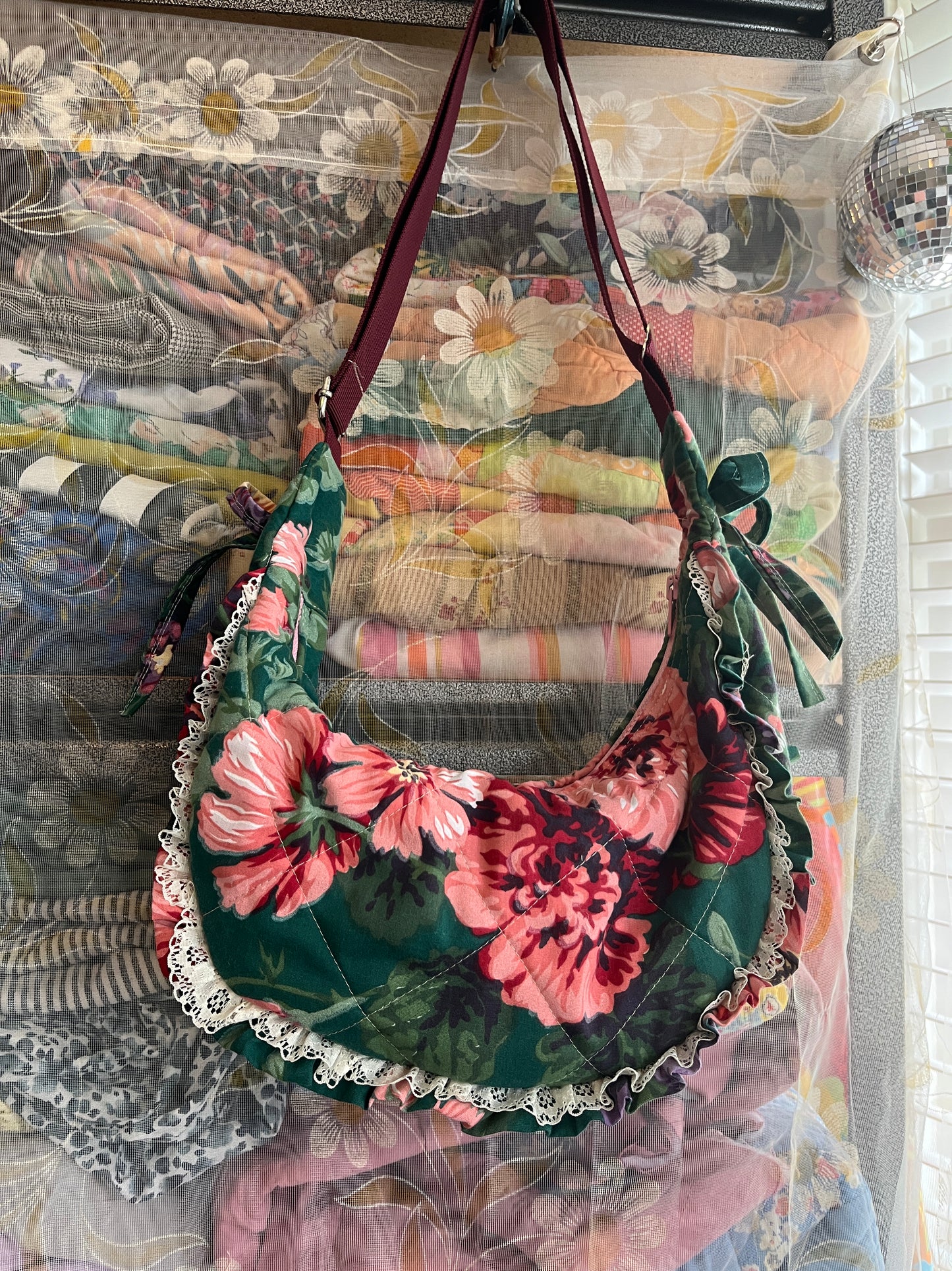 "Greening Up" Classic Crescent Bag