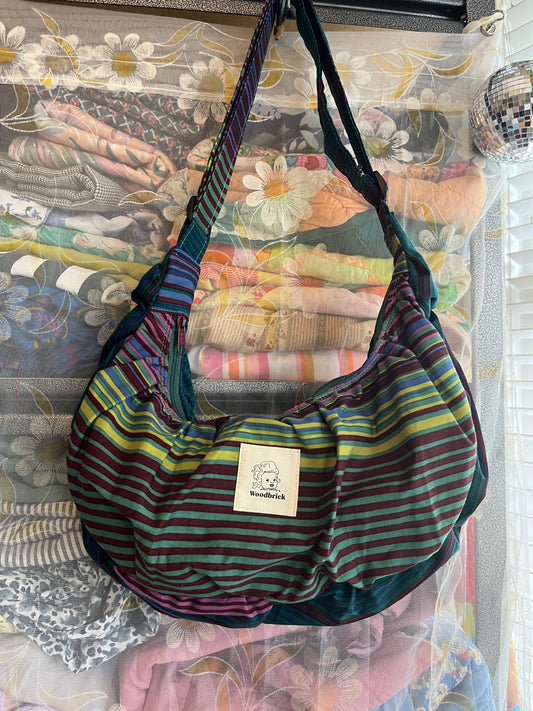 "False Promise" Ruched Crescent Bag