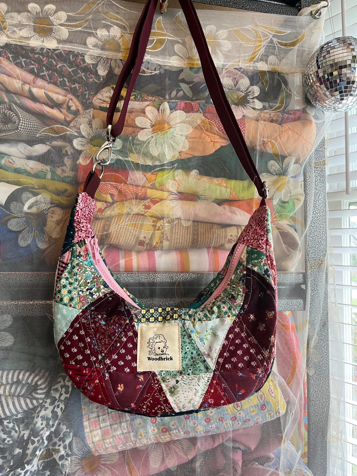 "Tangled Triangles" Sidekick Crescent Bag