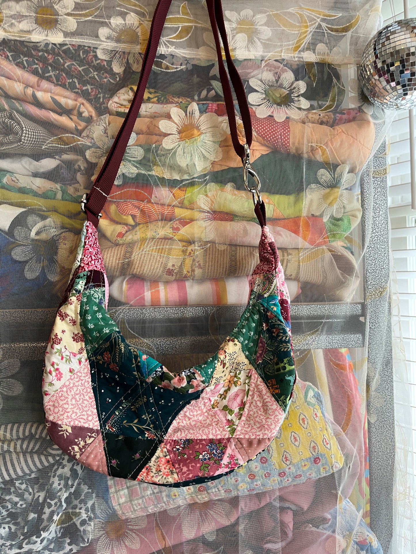 "Tangled Triangles" Sidekick Crescent Bag