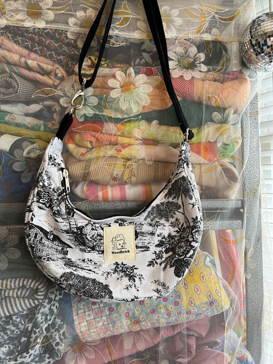 "Snow and Mud " Sidekick Crescent Bag