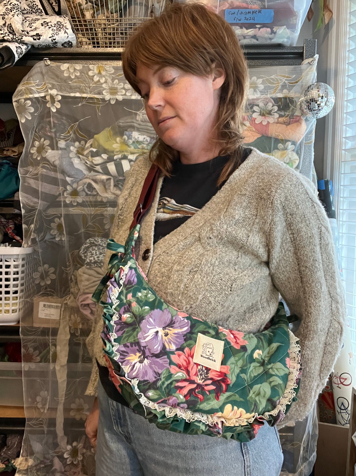 "Greening Up" Classic Crescent Bag